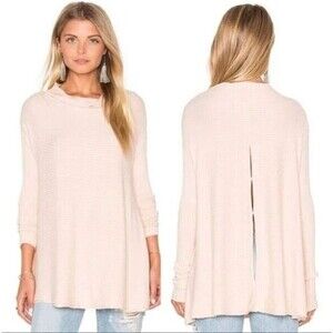 Free People Cream Long Sleeve Top
